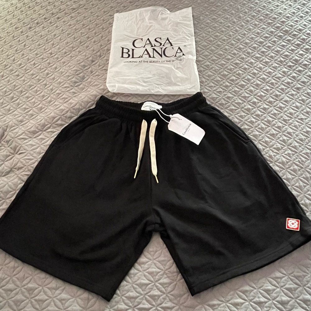 Casablanca Black Diamond Logo Patch Sweatshorts